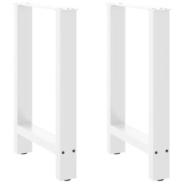 Coffee Table Legs White 2 pcs 60x(72-73) cm Steel
