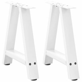 Coffee Table Legs A-Shaped 2 pcs White 38x(42-43) cm Steel