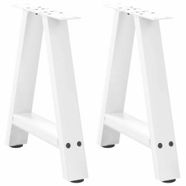 Coffee Table Legs A-Shaped 2 pcs White 50x(42-43) cm Steel