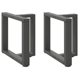 Coffee Table Legs T-Shaped 2 pcs Anthracite 50x25x(42-43) cm Steel