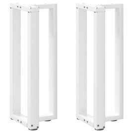 Console Table Legs T-Shaped 2 pcs White 38x25x(72-73) cm Steel