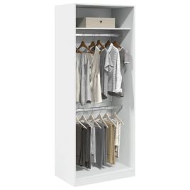 Wardrobe White 80x50x200 cm Engineered Wood - vid-3307792