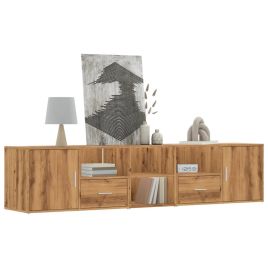 Corner Cabinet Artisian Oak 200x40x45 cm Engineered Wood
