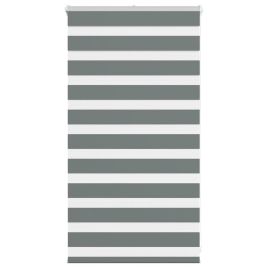 Zebra Blind Dark Grey 80x100 cm Fabric Width 75.9 cm Polyester
