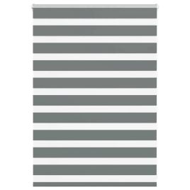 Zebra Blind Dark Grey 100x100 cm Fabric Width 95.9 cm Polyester