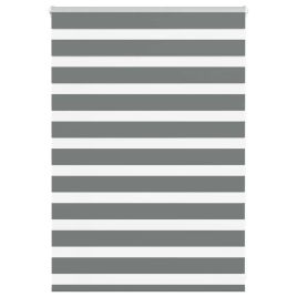 Zebra Blind Dark Grey 115x100 cm Fabric Width 110.9 cm Polyester