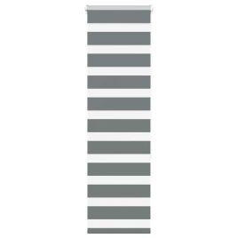 Zebra Blind Dark Grey 50x150 cm Fabric Width 45.9 cm Polyester