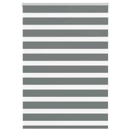 Zebra Blind Dark Grey 105x150 cm Fabric Width 100.9 cm Polyester