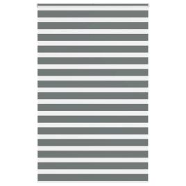 Zebra Blind Dark Grey 140x200 cm Fabric Width 135.9 cm Polyester