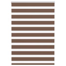 Zebra Blind Brown 95x100 cm Fabric Width 90.9 cm Polyester