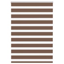 Zebra Blind Brown 105x100 cm Fabric Width 100.9 cm Polyester
