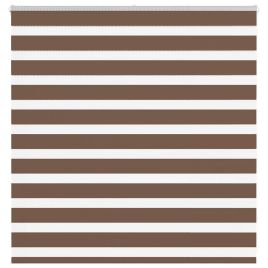 Zebra Blind Brown 140x100 cm Fabric Width 135.9 cm Polyester
