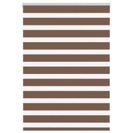Zebra Blind Brown 95x150 cm Fabric Width 90.9 cm Polyester