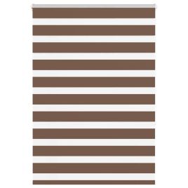 Zebra Blind Brown 115x150 cm Fabric Width 110.9 cm Polyester