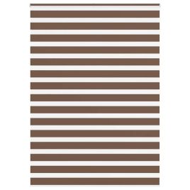 Zebra Blind Brown 160x200 cm Fabric Width 155.9 cm Polyester