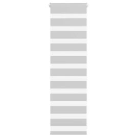 Zebra Blind Light Grey 40x100 cm Fabric Width 35.9 cm Polyester
