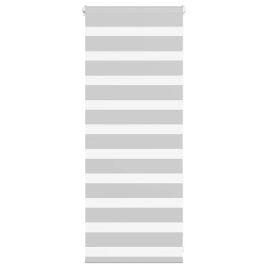 Zebra Blind Light Grey 60x100 cm Fabric Width 55.9 cm Polyester