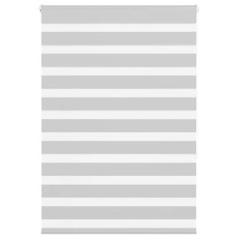 Zebra Blind Light Grey 100x150 cm Fabric Width 95.9 cm Polyester