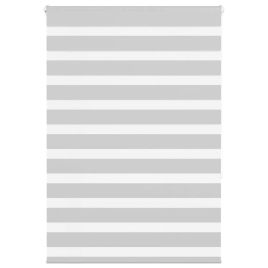 Zebra Blind Light Grey 110x150 cm Fabric Width 105.9 cm Polyester