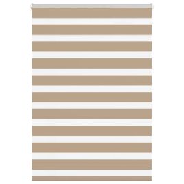 Zebra Blind Sand Brown 95x150 cm Fabric Width 90.9 cm Polyester