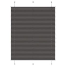 Pleated Blind Black 110x100 cm Fabric Width 109.4 cm Polyester