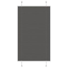 Pleated Blind Black 80x150 cm Fabric Width 79.4 cm Polyester