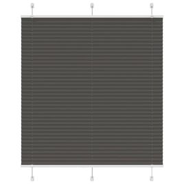 Pleated Blind Black 120x150 cm Fabric Width 119.4 cm Polyester
