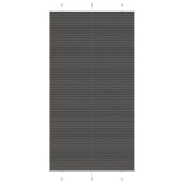 Pleated Blind Black 105x200 cm Fabric Width 104.4 cm Polyester
