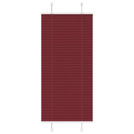 Pleated Blind Bordeaux Red 65x100 cm Fabric Width 64.4 cm Polyester