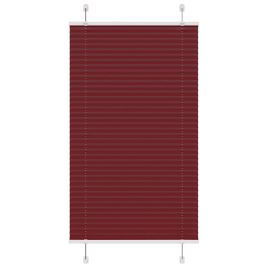 Pleated Blind Bordeaux Red 80x100 cm Fabric Width 79.4 cm Polyester
