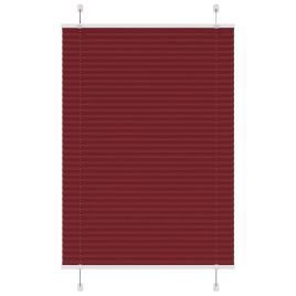 Pleated Blind Bordeaux Red 90x100 cm Fabric Width 89.4 cm Polyester
