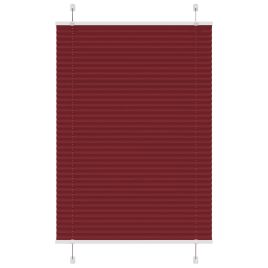 Pleated Blind Bordeaux Red 90x150 cm Fabric Width 89.4 cm Polyester
