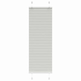 Pleated Blind Light Grey 50x100 cm Fabric Width 49.4 cm Polyester