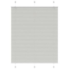 Pleated Blind Light Grey 110x100 cm Fabric Width 109.4 cm Polyester