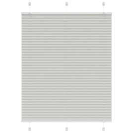 Pleated Blind Light Grey 105x150 cm Fabric Width 104.4 cm Polyester