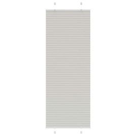 Pleated Blind Light Grey 75x200 cm Fabric Width 74.4 cm Polyester