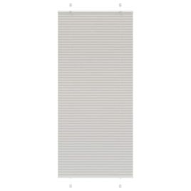 Pleated Blind Light Grey 90x200 cm Fabric Width 89.4 cm Polyester