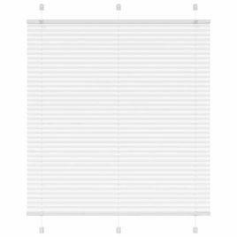 Pleated Blind White 115x100 cm Fabric Width 114.4 cm Polyester
