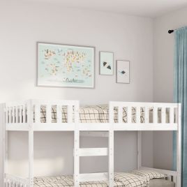 Children's Bed White 80x200cm Solid Wood Pine