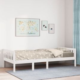 Children's Bed White 90x200cm Solid Wood Pine
