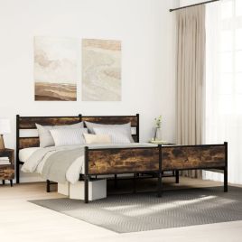 Metal Bedframe Smoked Oak 183x213cm