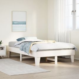 Bedframe White 120x190cm Small Double Solid Wood Pine