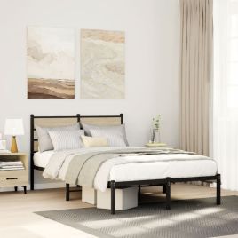 Metal Bedframe Sonoma Oak 120x190cm Small Double