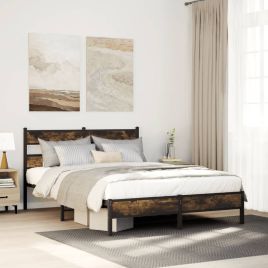 Bedframe with Headboard Sonoma Oak 150x200cm King Size