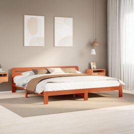 Bedframe Wax Brown 180x200cm Super King Solid Wood Pine