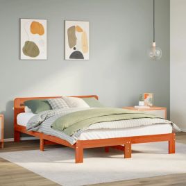 Bedframe Wax Brown 140x190cm Solid Wood Pine