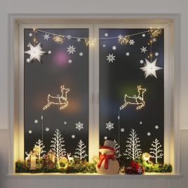 NIVRIS Christmas Lights Reindeer Silhouette 2 pcs 35 LEDs Warm White