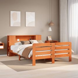 Bedframe Wax Brown 140x200cm Solid Wood Pine