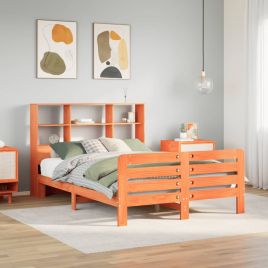 Bedframe Wax Brown 150x200cm King Size Solid Wood Pine