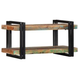 Wall Shelf Multicolour Solid Wood Reclaimed